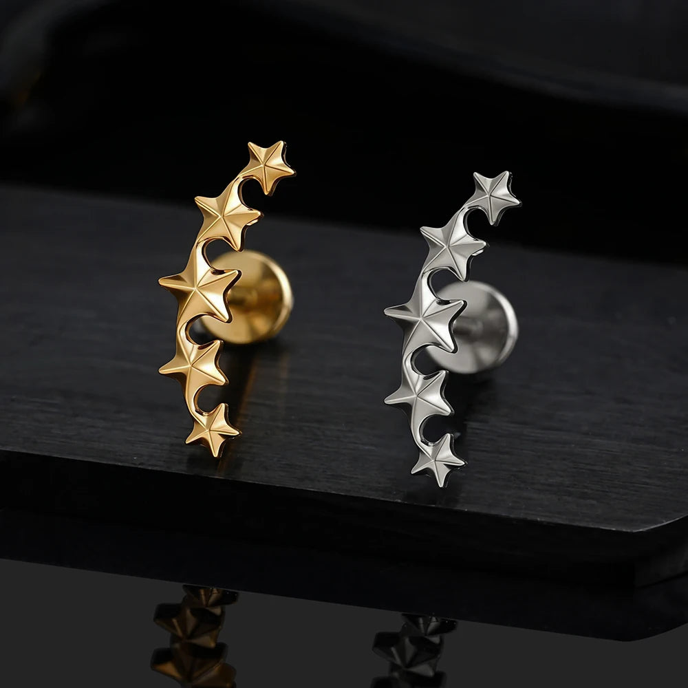 Astral – labret en titane ASTM F136 – collection Black Halo – Lucifer Ink Studio