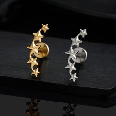 Astral – labret en titane ASTM F136 – collection Black Halo – Lucifer Ink Studio
