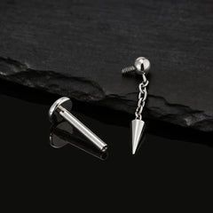 Thorn – labret en titane ASTM F136 – collection Black Halo – Lucifer Ink Studio