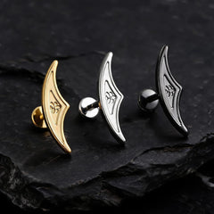 Éclipse – labret en titane ASTM F136 – collection Black Halo – Lucifer Ink Studio