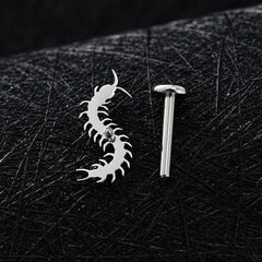 Hex – labret en titane ASTM F136 – collection Black Halo – Lucifer Ink Studio